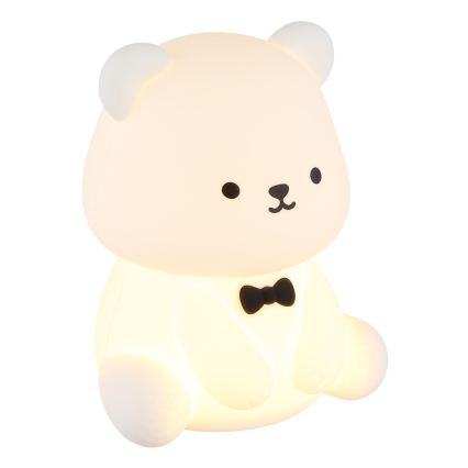 Globo - LED RGBW, ar regulējamu spilgtumu, uzlādējama bērnu naktslampiņa, LED/1W/5V, 1200 mAh, lācis
