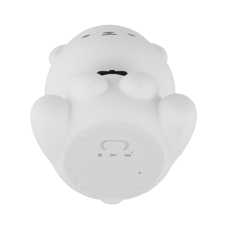 Globo - LED RGBW, ar regulējamu spilgtumu, uzlādējama bērnu naktslampiņa, LED/1W/5V, 1200 mAh, lācis