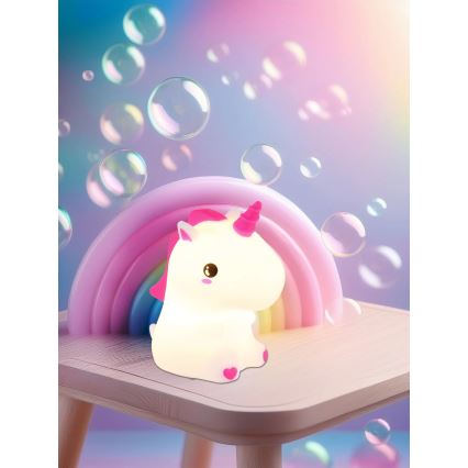 Globo - LED RGBW ar regulējamu spilgtumu, uzlādējama bērnu naktsgaismiņa LED/1,5W/5V 1200 mAh vienradzis