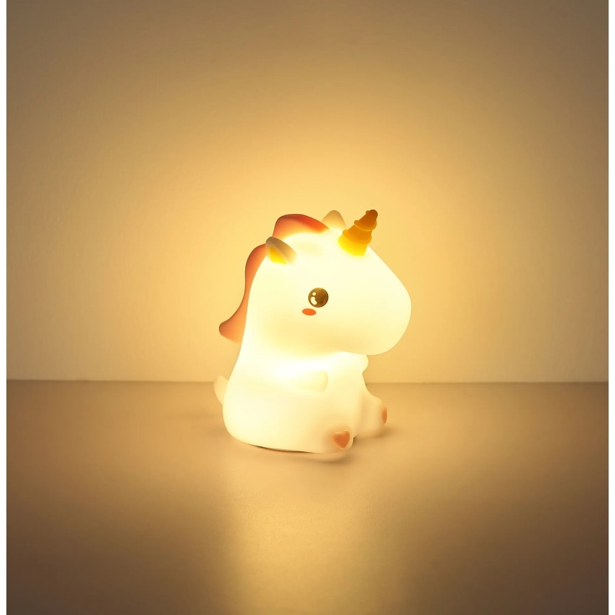 Globo - LED RGBW ar regulējamu spilgtumu, uzlādējama bērnu naktsgaismiņa LED/1,5W/5V 1200 mAh vienradzis