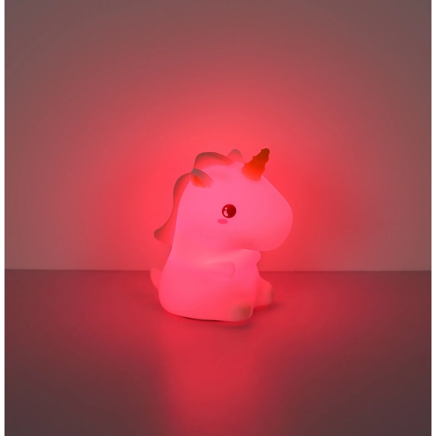 Globo - LED RGBW ar regulējamu spilgtumu, uzlādējama bērnu naktsgaismiņa LED/1,5W/5V 1200 mAh vienradzis