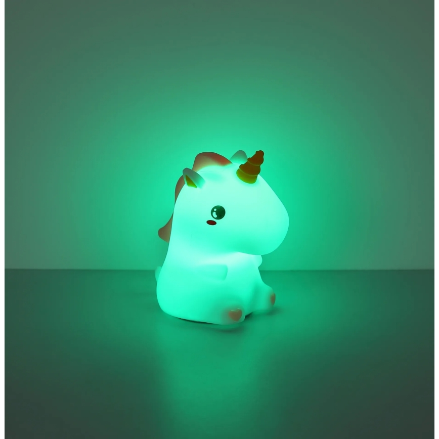 Globo - LED RGBW ar regulējamu spilgtumu, uzlādējama bērnu naktsgaismiņa LED/1,5W/5V 1200 mAh vienradzis