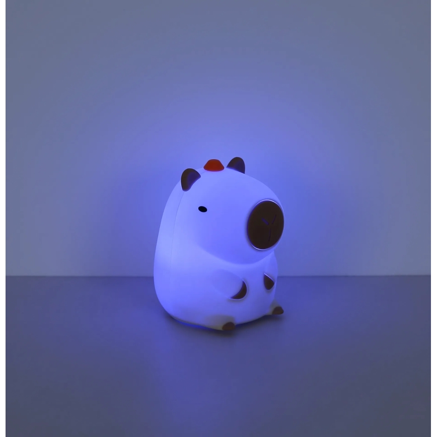 Globo - LED RGBW ar regulējamu spilgtumu, uzlādējama bērnu naktsgaisma LED/1,5W/5V 1200 mAh kapibara