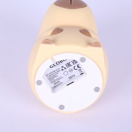 Globo - LED RGBW ar regulējamu spilgtumu, uzlādējama bērnu naktsgaisma LED/1,5W/5V 1200 mAh kapibara