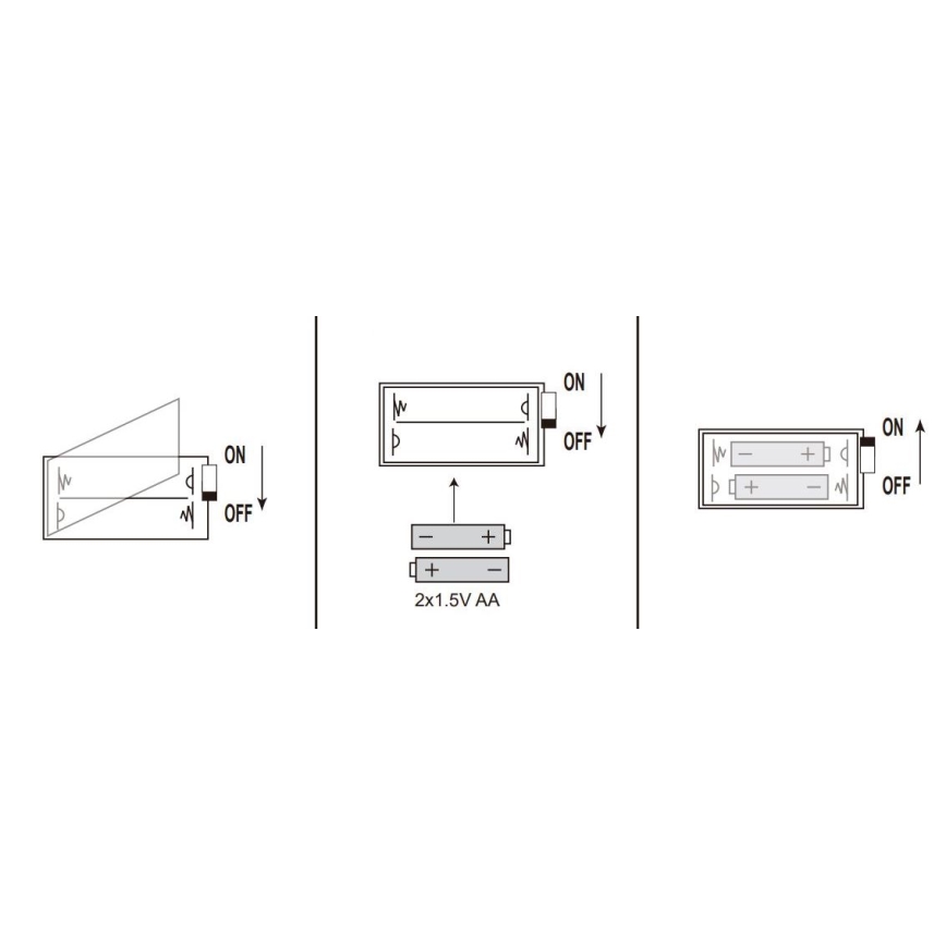 Globo - LED virtene 20xLED/2xAA 2,2m silti balta