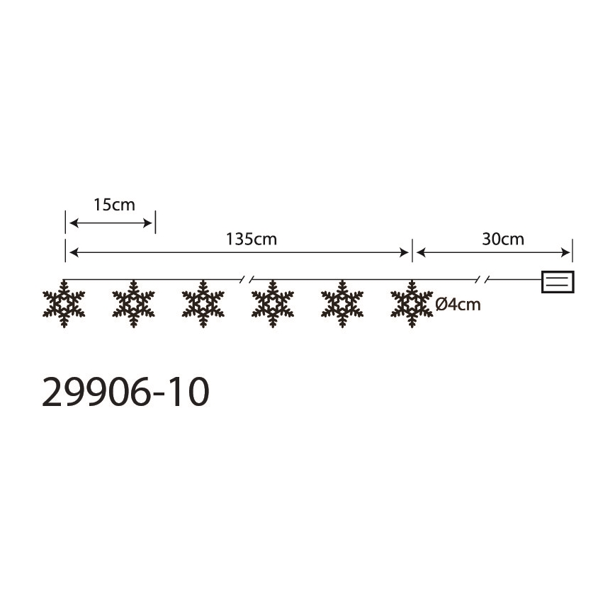 Globo 29906-10 - LED Dekoratīvā ķēde 10xLED/0,03W/2xAA