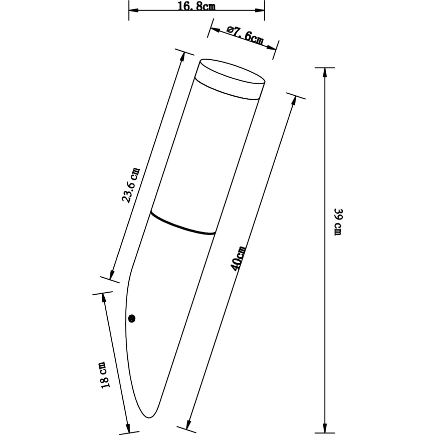 Globo - Āra sienas lampa 1xE27/23W/230V IP44