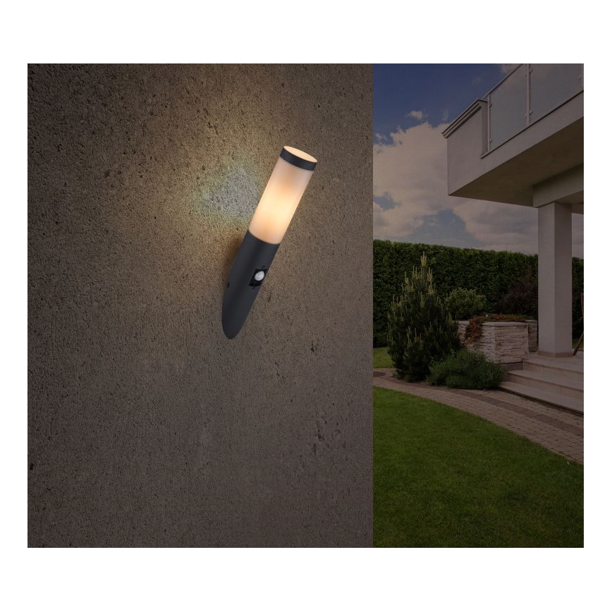 Globo - Āra sienas lampa ar sensoru 1xE27/15W/230V IP44