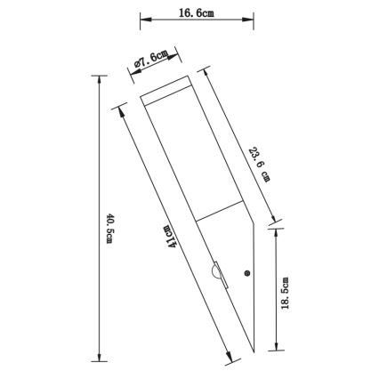 Globo - Āra sienas lampa ar sensoru 1xE27/15W/230V IP44