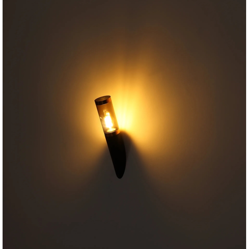 Globo - Āra sienas lampa 1xE27/23W/230V IP44 melna/varš