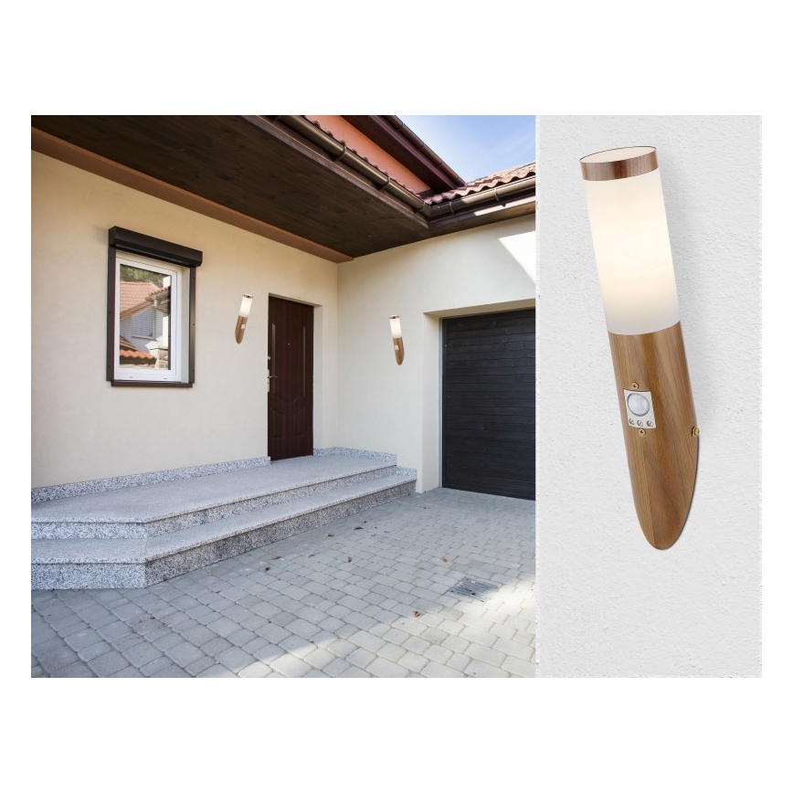 Globo - Āra sienas lampa ar sensoru 1xE27/15W/230V IP44