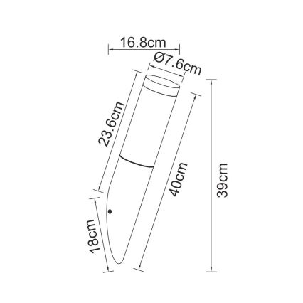 Globo - Āra sienas lampa ar sensoru 1xE27/15W/230V IP44