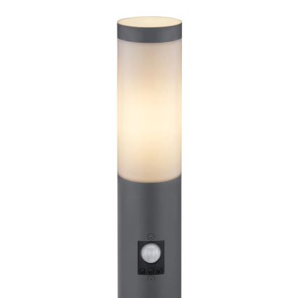 Globo - Āra lampa ar sensoru 1xE27/15W/230V IP44 80 cm antracīta