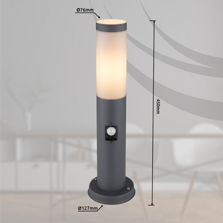 Globo - Āra lampa ar sensoru 1xE27/15W/230V 45 cm IP44