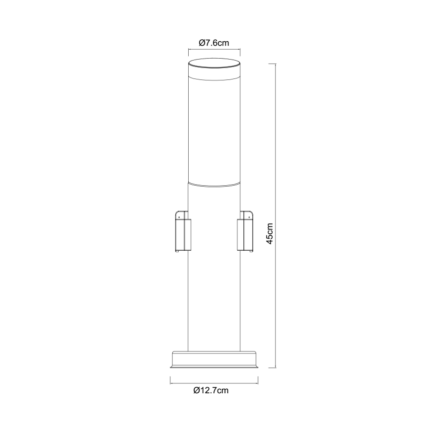 Globo - Āra lampa ar 2 kontaktligzdām 1xE27/23W/230V IP44