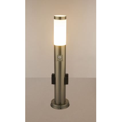 Globo - LED Āra lampa ar sensoru un 2 zásuvkami LED/9W/230V 60 cm IP44