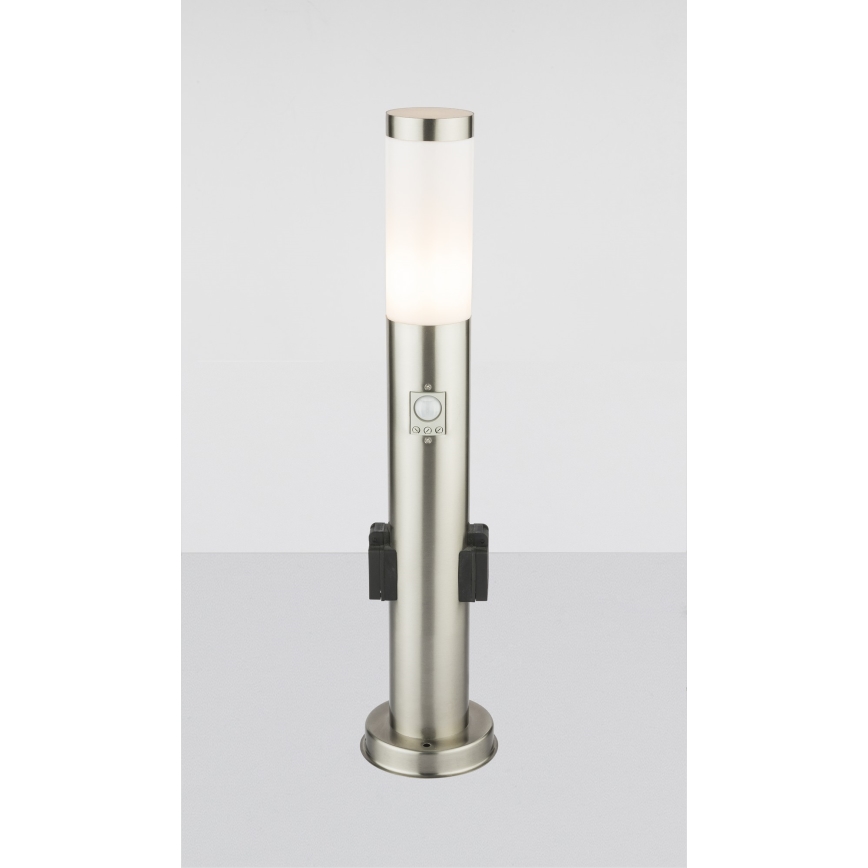 Globo - LED Āra lampa ar sensoru un 2 zásuvkami LED/9W/230V 60 cm IP44