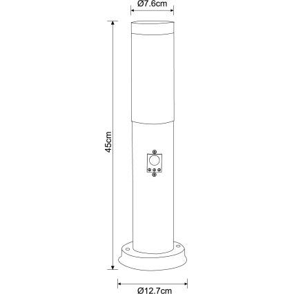 Globo - LED āra lampa ar sensoru 1xE27/8,8W/230V IP44