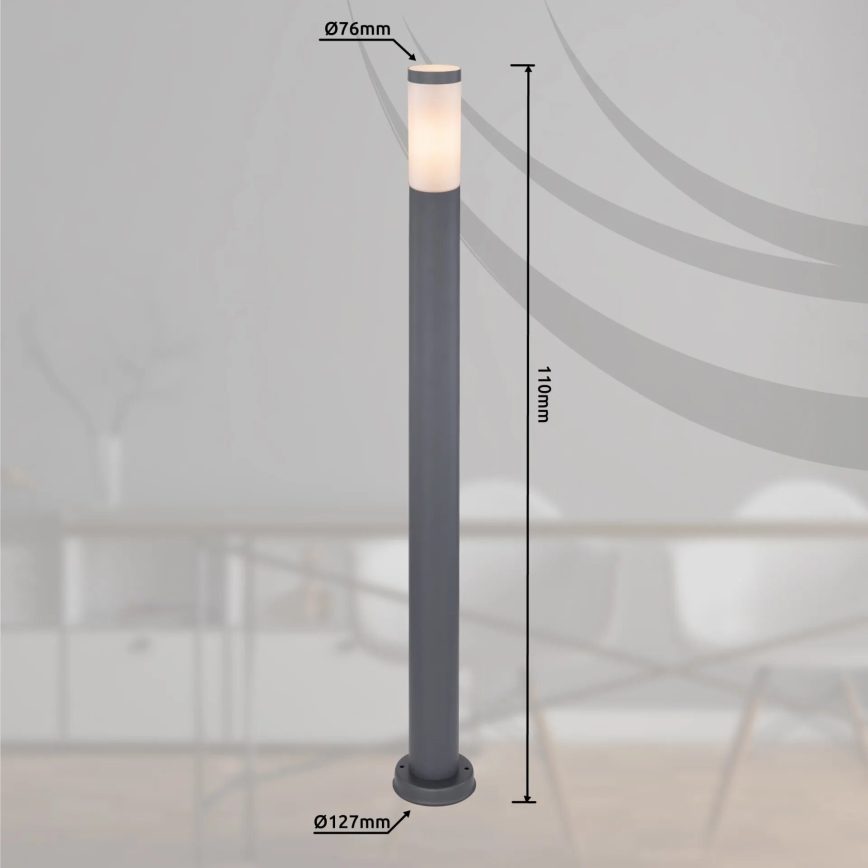Globo - Āra lampa 1xE27/60W/230V IP44 110 cm antracīta