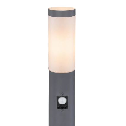 Globo - Āra lampa ar sensoru 1xE27/15W/230V IP44 110 cm antracīta