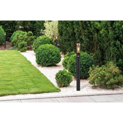 Globo - Āra lampa ar sensoru 1xE27/15W/230V IP44 110 cm melna/varš