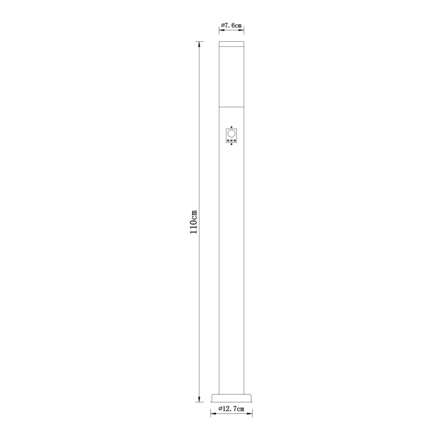 Globo - Āra lampa ar sensoru 1xE27/60W/230V 110 cm IP44
