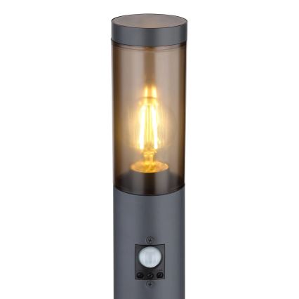 Globo - Āra lampa ar sensoru 1xE27/15W/230V IP44 110 cm melna