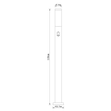 Globo - Āra lampa ar sensoru 1xE27/30W/230V IP44