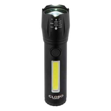 Globo - LED Uzlādējams lukturis LED/3W/5V + COB/3W 5500K 1200 mAh