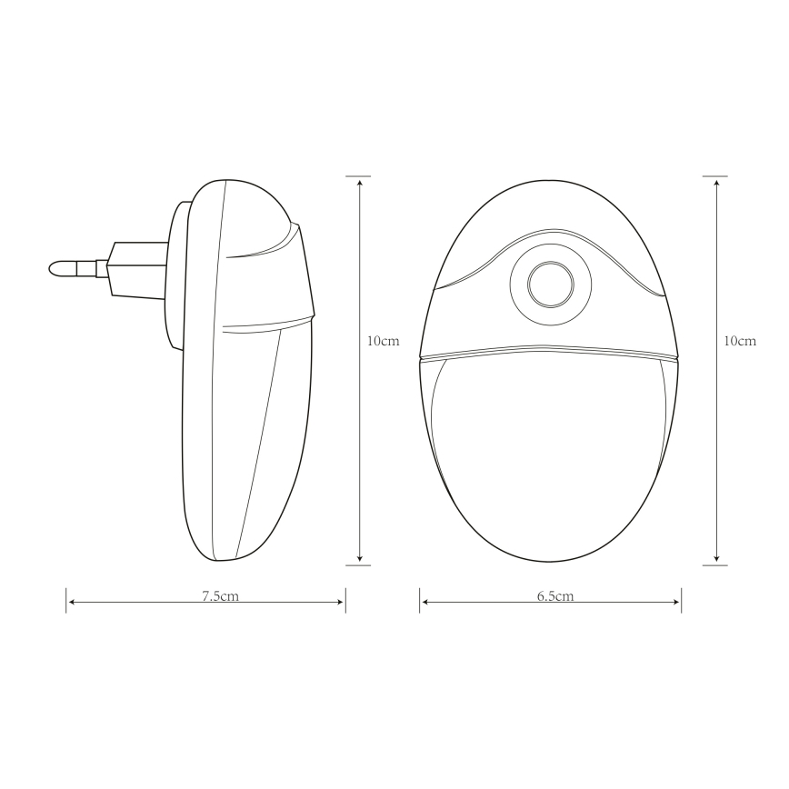Globo - LED Kontaktligzdas orientācijas lampa ar sensoru 4xLED/0,6W/230V 6500K