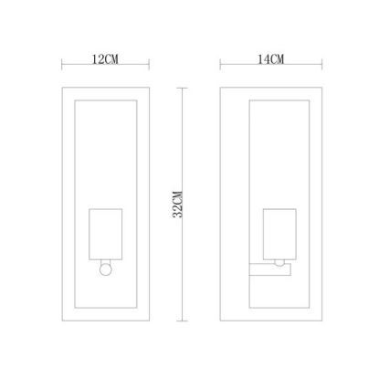 Globo - Āra sienas lampa 1xE27/60W/230V IP44