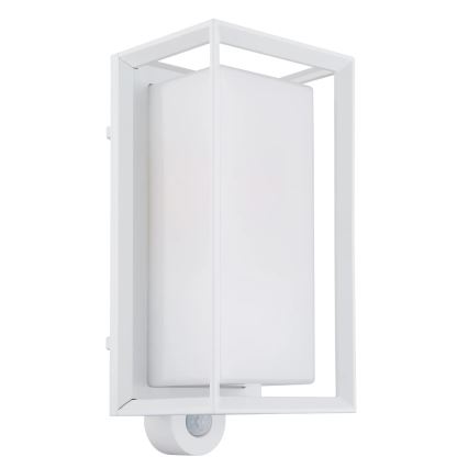Globo - Āra sienas lampa ar sensoru 1xE27/60W/230V IP44 balta