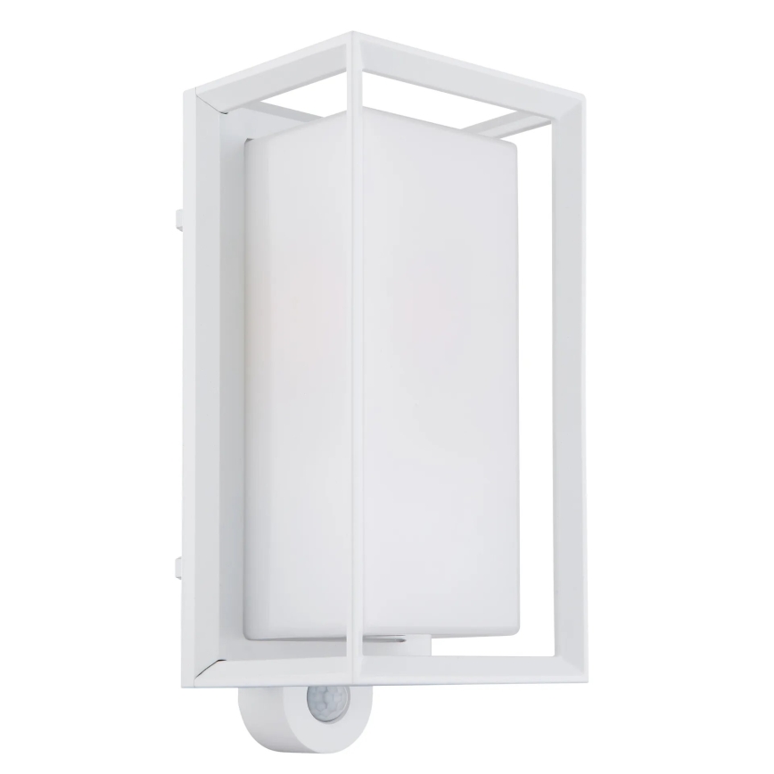 Globo - Āra sienas lampa ar sensoru 1xE27/60W/230V IP44 balta