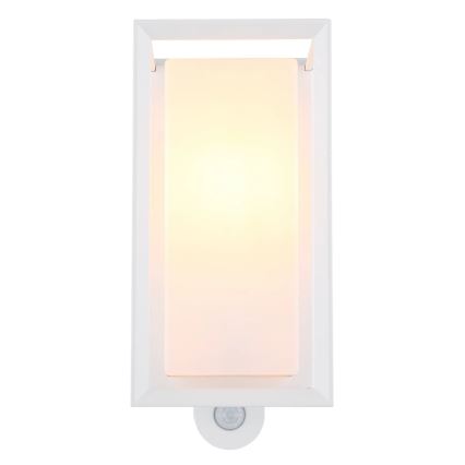 Globo - Āra sienas lampa ar sensoru 1xE27/60W/230V IP44 balta