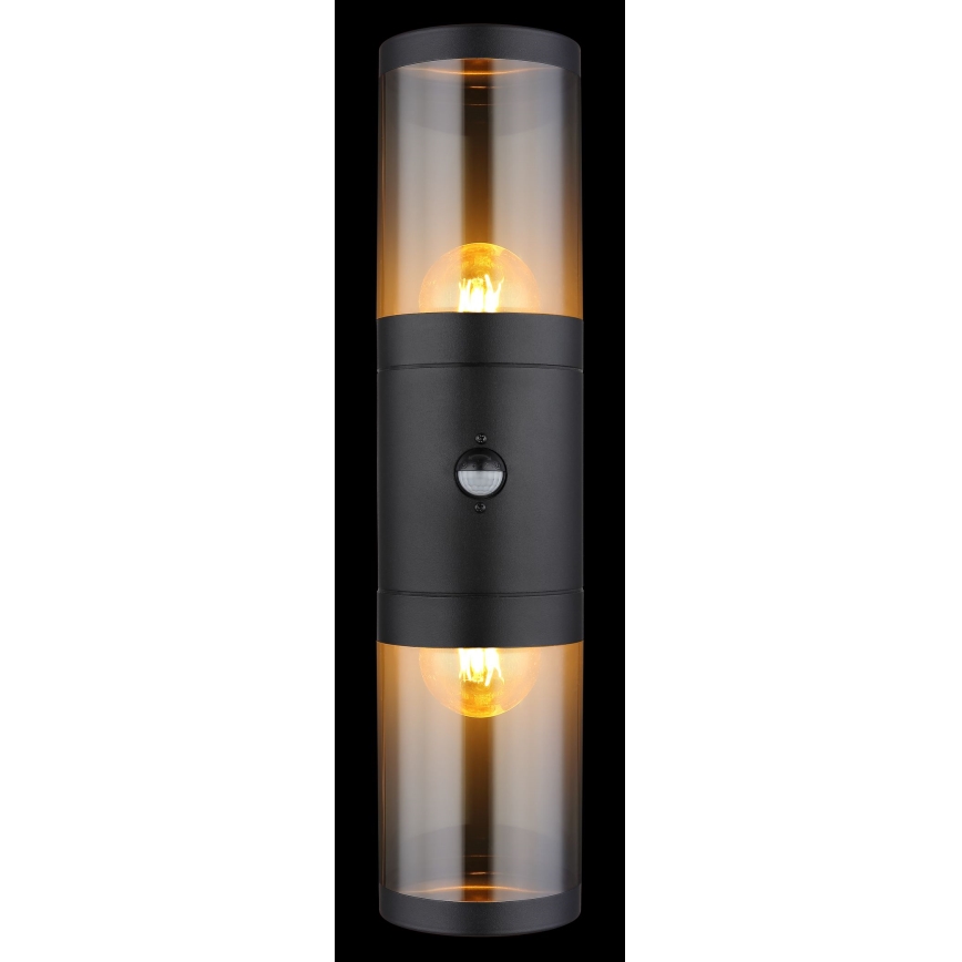 Globo sienas lampa ar sensoru 2xE27/40W/230V IP44