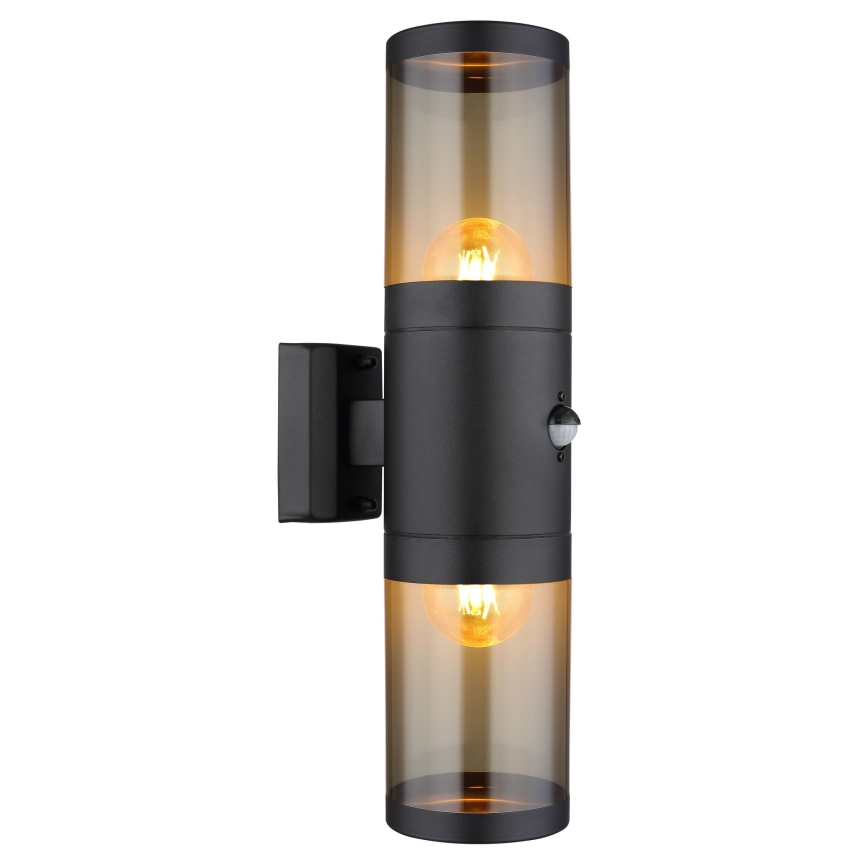 Globo sienas lampa ar sensoru 2xE27/40W/230V IP44