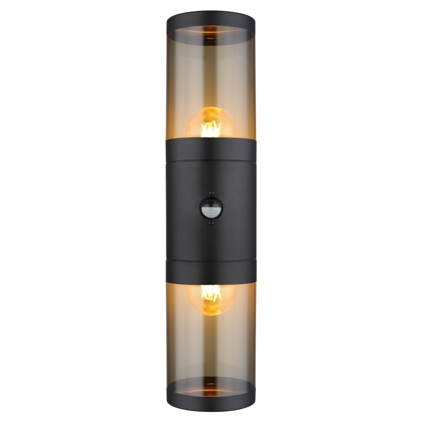 Globo sienas lampa ar sensoru 2xE27/40W/230V IP44