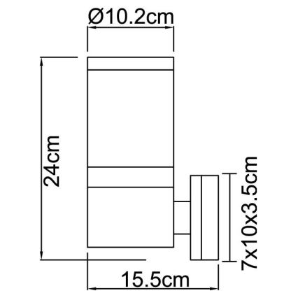 Globo - Āra sienas gaismeklis 1xE27/60W/230V IP44