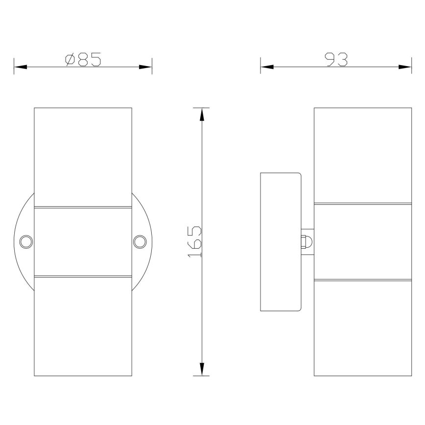 Globo - Āra sienas gaismeklis 2xGU10/35W/230V IP44
