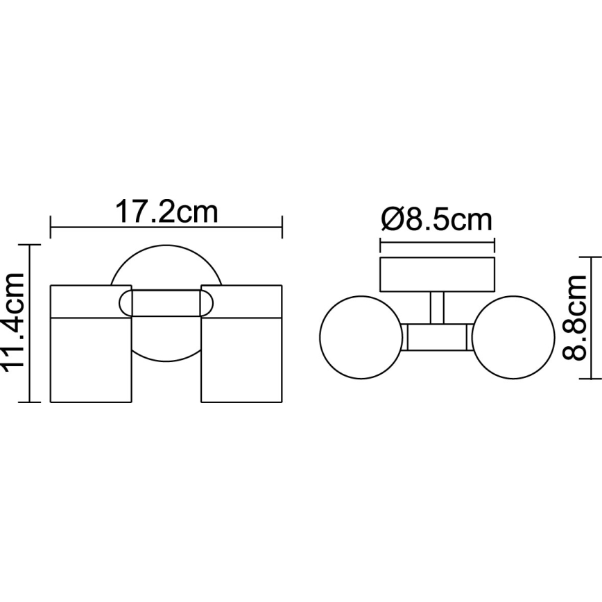 Globo 3207-2L - LED āra gaismeklis STYLE 2xGU10/5W/230V IP44
