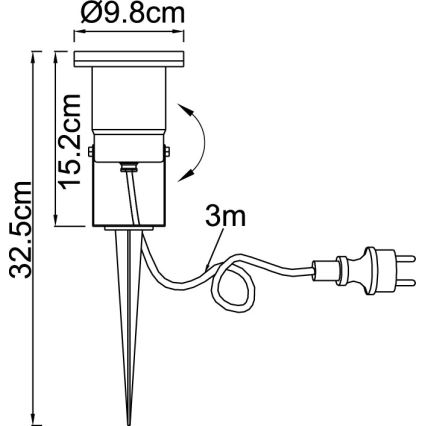 Globo - Āra lampa 1xGU10/35W/230V IP65