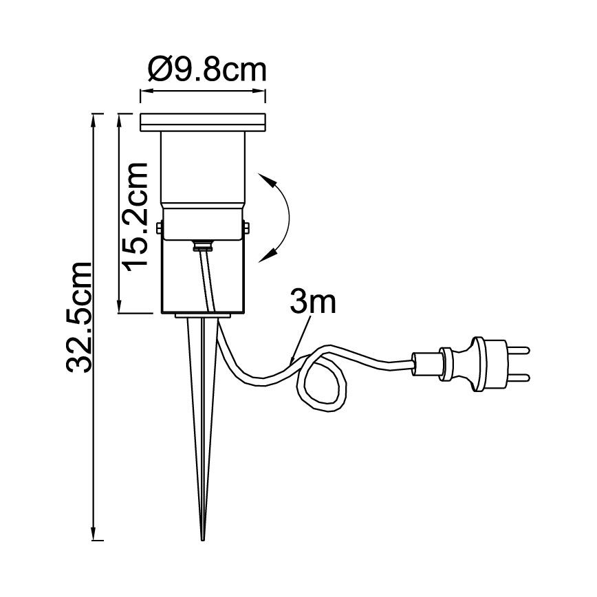 Globo - Āra lampa 1xGU10/35W/230V IP65