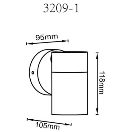 Globo - Sienas starmetis 1xGU10/35W/230V