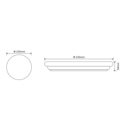 Globo - Āra LED griestu gaismeklis 1xLED/24W/230V IP54