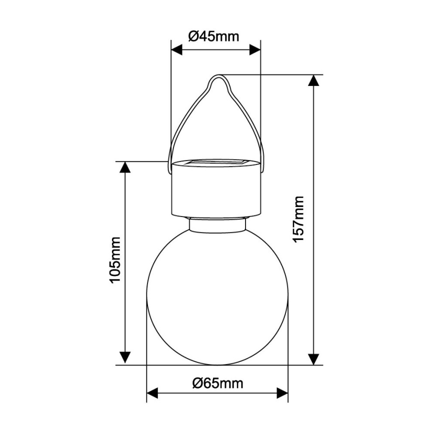 Globo 33056 - Saules LED gaismeklis/0,06W/3,2V IP44 400 mAh