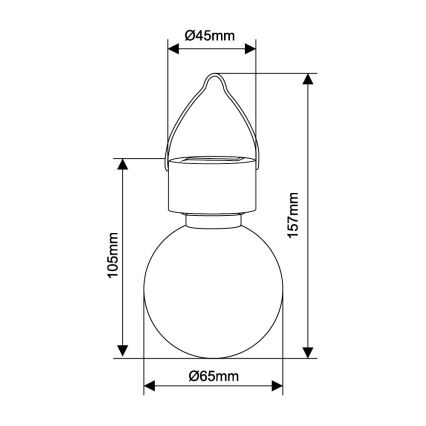 Globo - LED Saules enerģijas lampa LED/0,05W/1,2V IP44