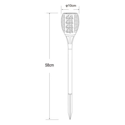 Globo - LED Saules enerģijas lampa 36xLED/0,1W/1,2V IP44