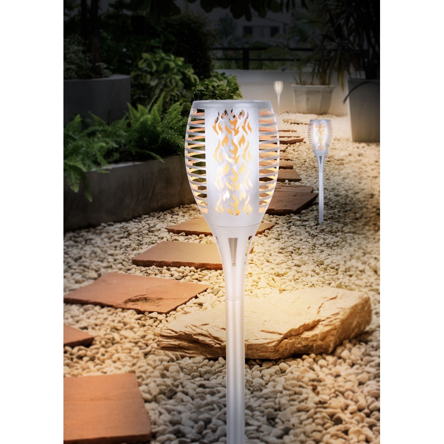 Globo - LED Saules enerģijas lampa LED/3,6W/3V 1800K IP44 spīdīgi hromēts