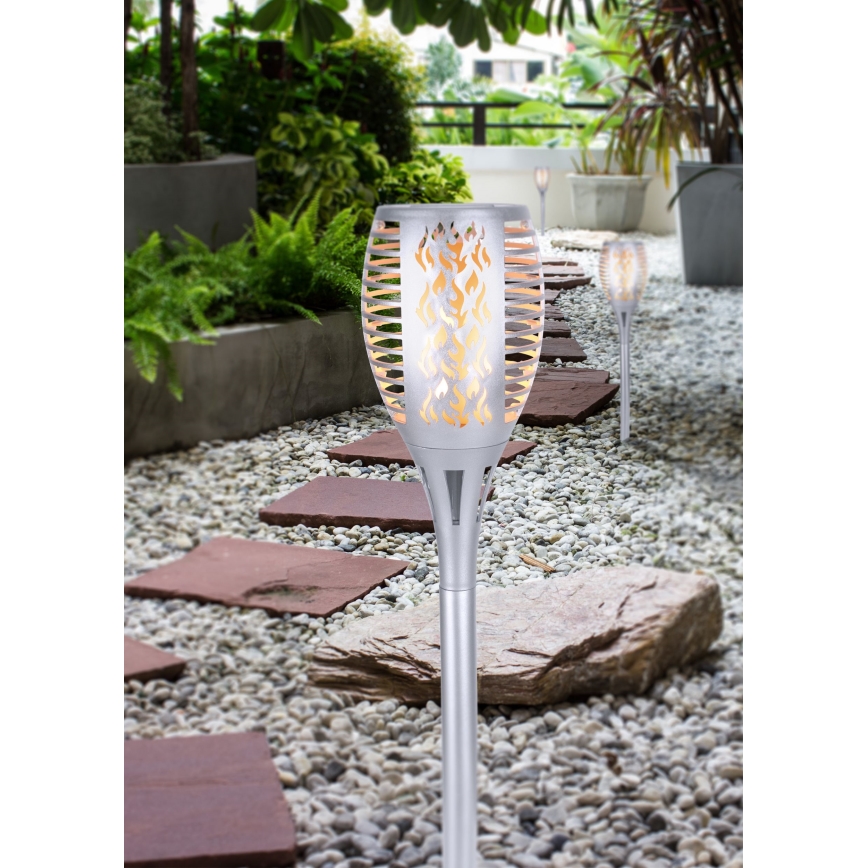 Globo - LED Saules enerģijas lampa LED/3,6W/3V 1800K IP44 spīdīgi hromēts