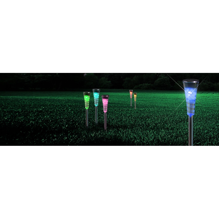 Globo 33079-5 - KOMPLEKTS 5x Saules enerģijas lampa RGB-LED/0,06W/3,2V